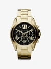 MICHAEL KORS OVERSIZED BRADSHAW GOLD-TONE WATCH,MK5739