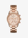 Michael Kors Ritz Rose Gold-tone Watch In Rose Gold