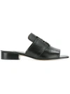 DORATEYMUR DORATEYMUR OPEN-TOE BUCKLED MULES - BLACK,FDORWHPS20900912533386