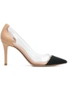 GIANVITO ROSSI transparent two-tone court shoes,G2093885RIC12539423