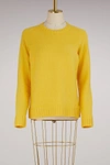 Apc Vivian Wool And Cashmere-blend Sweater In Yellow