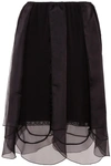 PRADA Prada Chiffon Skirt With Organza,9888093