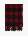 DSQUARED2 BUFFALO CHECK WOOL FLANNEL SCARF,9893013