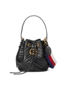 Gucci Gg Marmont 2.0 Matelasse Leather Bucket Bag - None In Black