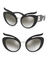 MIU MIU Injected Woman's 53MM Cat Eye Sunglasses