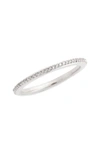 Monica Vinader Skinny Sterling Silver And Diamond Eternity Ring In Diamond/ Sterling Silver