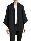 BURBERRY Embroidered Jersey Open-Front Poncho