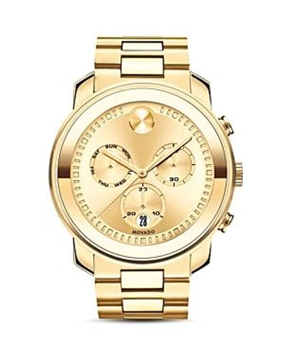 Movado Bold Metals Chronograph Bracelet Watch, 47mm In Gold