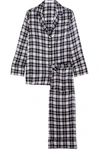 EQUIPMENT AVERY CHECKED WASHED-SILK PAJAMA SET