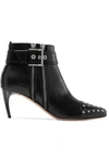 ALEXANDER MCQUEEN EMBELLISHED LEATHER ANKLE BOOTS