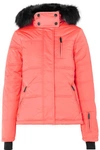 TOPSHOP SNO RIO HOODED FAUX FUR-TRIMMED QUILTED SKI JACKET