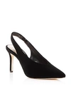 IMAGINE VINCE CAMUTO WOMEN'S MELEA VELVET SLINGBACK POINTED TOE PUMPS,IM-MELEA