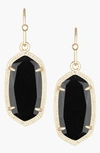 Kendra Scott Dani Stone Drop Earrings In Black/gold