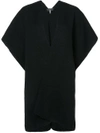 Voz Hand-woven Poncho In Black