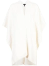 Voz Open Front Poncho In White