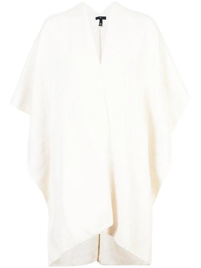 Voz Open Front Poncho In Neutrals