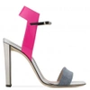 GIUSEPPE ZANOTTI - DENIM AND PATENT LEATHER SANDAL BRIELLE,E80002200311