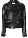 SAINT LAURENT ZIP-UP LEATHER BIKER JACKET,481862Y5YA212531019