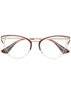 PRADA PRADA EYEWEAR CAT EYE-FRAME GLASSES - WHITE,VPR53U12522040