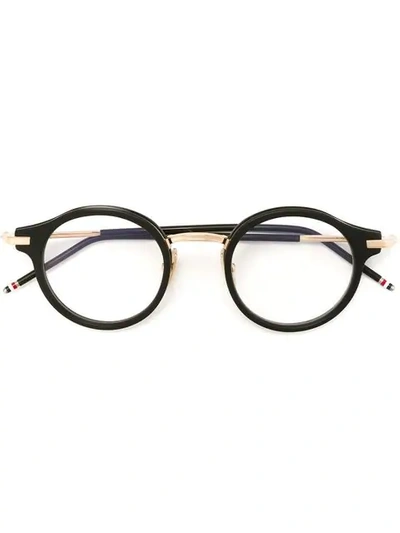 Thom Browne Eyewear 圆框眼镜 - 黑色 In Black