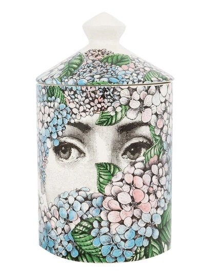 Fornasetti Ortensia Flora-scented Candle In Blue