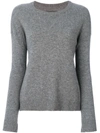 Zadig & Voltaire Cici Patch Cashmere Sweater In Light Gray