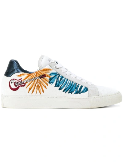 Zadig & Voltaire Women's Jungle Brod Leather Sneakers In White