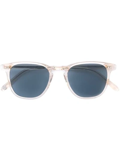 Garrett Leight Ocean Sun Champagne-silver Sunglasses In Ch-s-nvy