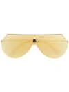 Fendi Aviator Flat Sunglasses In Metallic