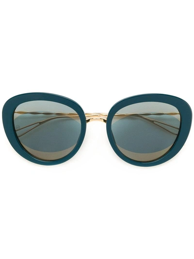 Elie Saab Oversized Sunglasses In Blue