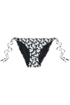 STELLA MCCARTNEY STELLA MCCARTNEY WOMAN PRINTED LOW-RISE BIKINI BRIEFS BLACK,3074457345617954862