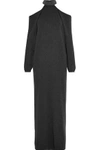 BRUNELLO CUCINELLI Cold-shoulder embellished cashmere maxi dress,US 4772211931971502