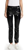 HELMUT LANG PATENT CROPPED FLARE PANTS