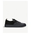GIUSEPPE ZANOTTI DOUBLE LEATHER AND SUEDE TRAINERS