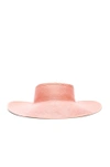 SENSI STUDIO SENSI STUDIO LONG BRIM VISERA VISOR IN ROSE & ROSE,SENF-WH11