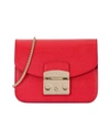Furla Mini Metropolis Saffiano Leather Bag In Red