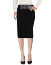 RALPH LAUREN RALPH LAUREN BLACK LABEL WOMAN MIDI SKIRT BLACK SIZE 8 WOOL, ELASTANE, LAMBSKIN,35334336FS 6