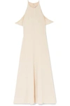 ELIZABETH AND JAMES BRON COLD-SHOULDER CREPE MAXI DRESS