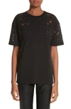 STELLA MCCARTNEY BURNOUT STAR TEE,342365SJW35