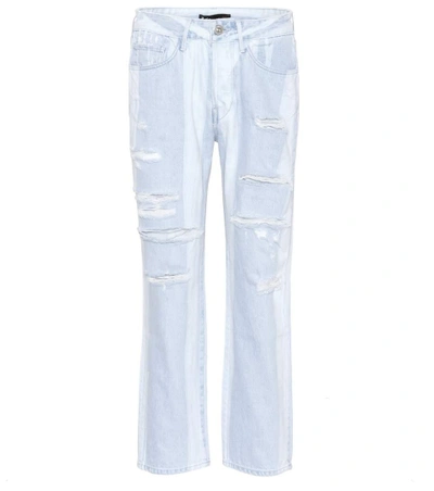 3x1 W3 Higher Ground Cropped Boyfriend Jeans In Blue