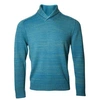 Lords Of Harlech Sweet Shawl Neck Sweater In Teal