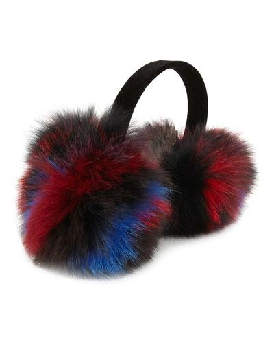 Surell Accessories Velvet & Fox Fur Earmuffs