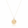 Lily & Roo Solid Gold St Christopher Octagonal Medallion Pendant Necklace In Pendant