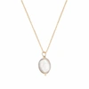 LILY & ROO GOLD LARGE SINGLE PEARL NECKLACE