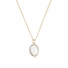 Lily & Roo Gold Large Single Pearl Necklace In Pearl
