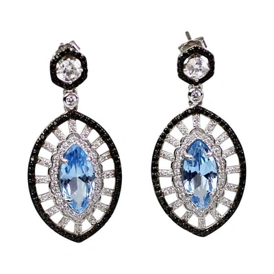 Bellus Domina Sterling Silver Cubic Zirconia Stud Earrings