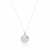 Lily & Roo Sterling Silver St Christopher Octagonal Medallion Necklace In Medallion