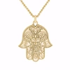 Cartergore Small Gold Hamsa Hand Pendant Necklace In Pendant
