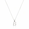 Lily & Roo Sterling Silver Small Initial Charm Letter Necklace In Letter
