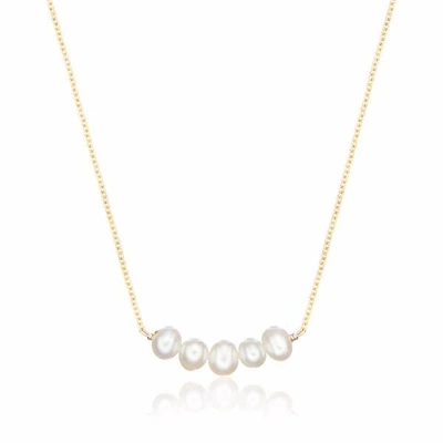 Lily & Roo Gold Pearl Cluster Necklace